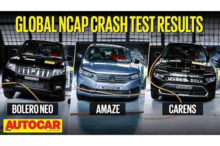 Bolero Neo, Kia Carens, Honda Amaze Global NCAP crash test results video 